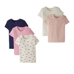 NWT Hanna Andersson 5 Pack Organic Cotton Tee Shirts